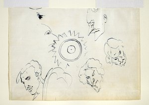 Serie de cabezas y un engranaje de Samuel Finley Breese Morse